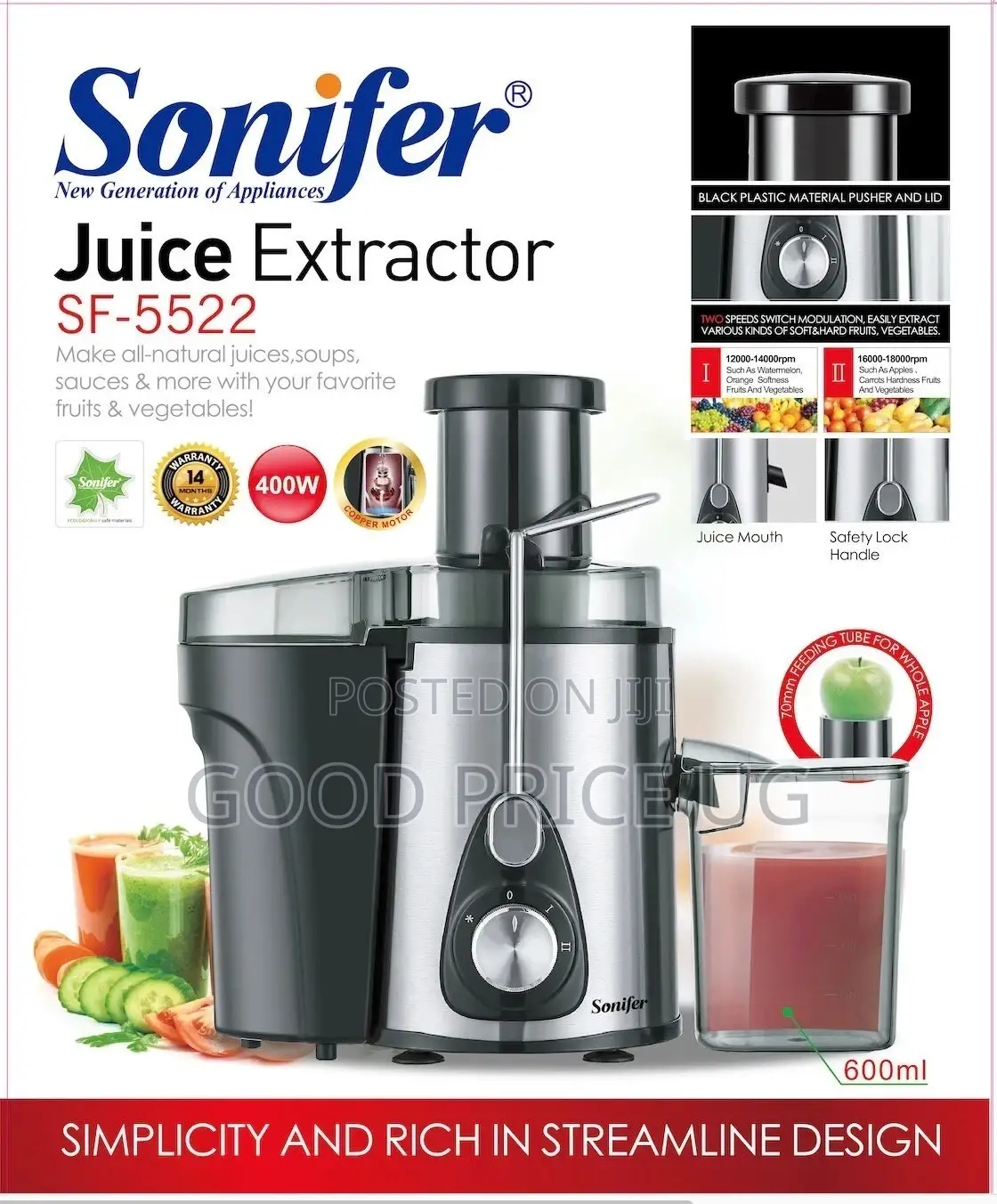 5522 Sonifer Centrifugal Juicer.