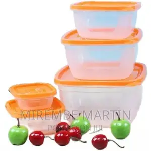 5 Pc Square Airtight Food Storage Containers Tins