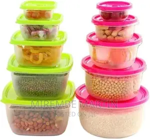 5 Pc Square Airtight Food Storage Containers Tins