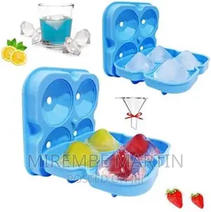 Silicone 4 PC Diamond Ice Cube Mould Tray for Whiskycocktail