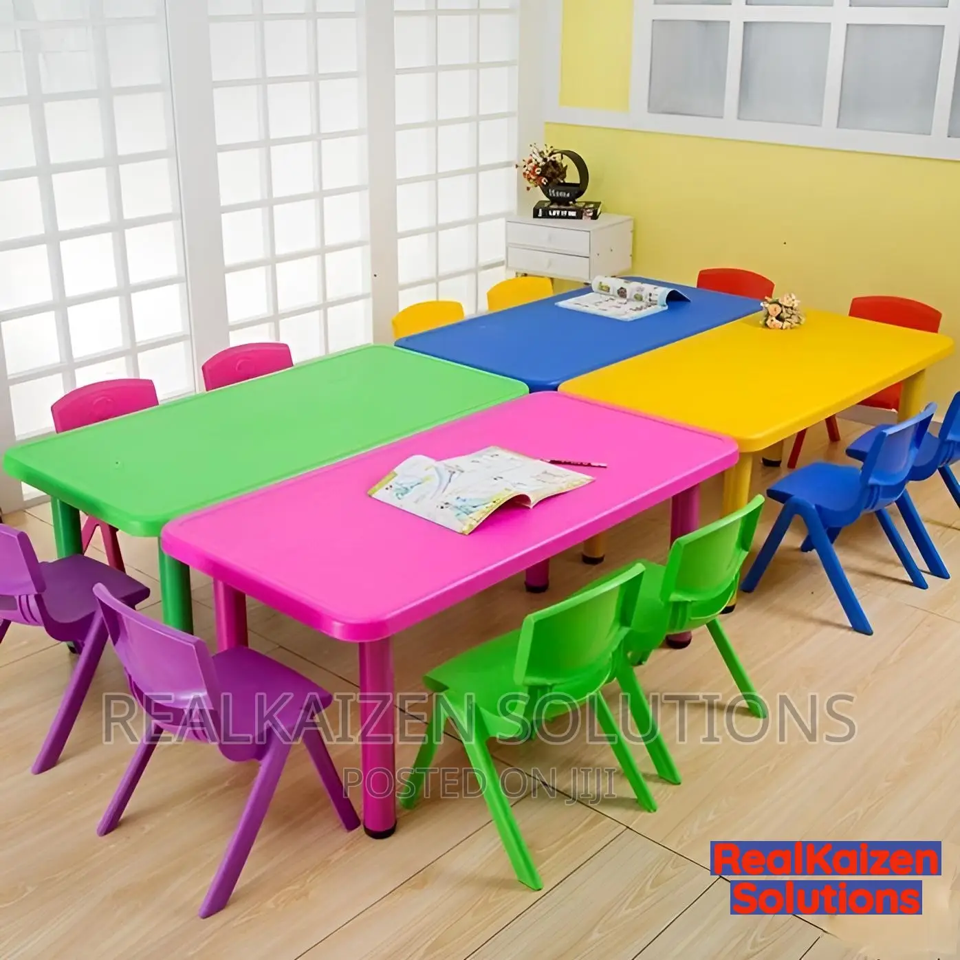 Rectangular Plastic Height Adjustable Activity Plastic Table