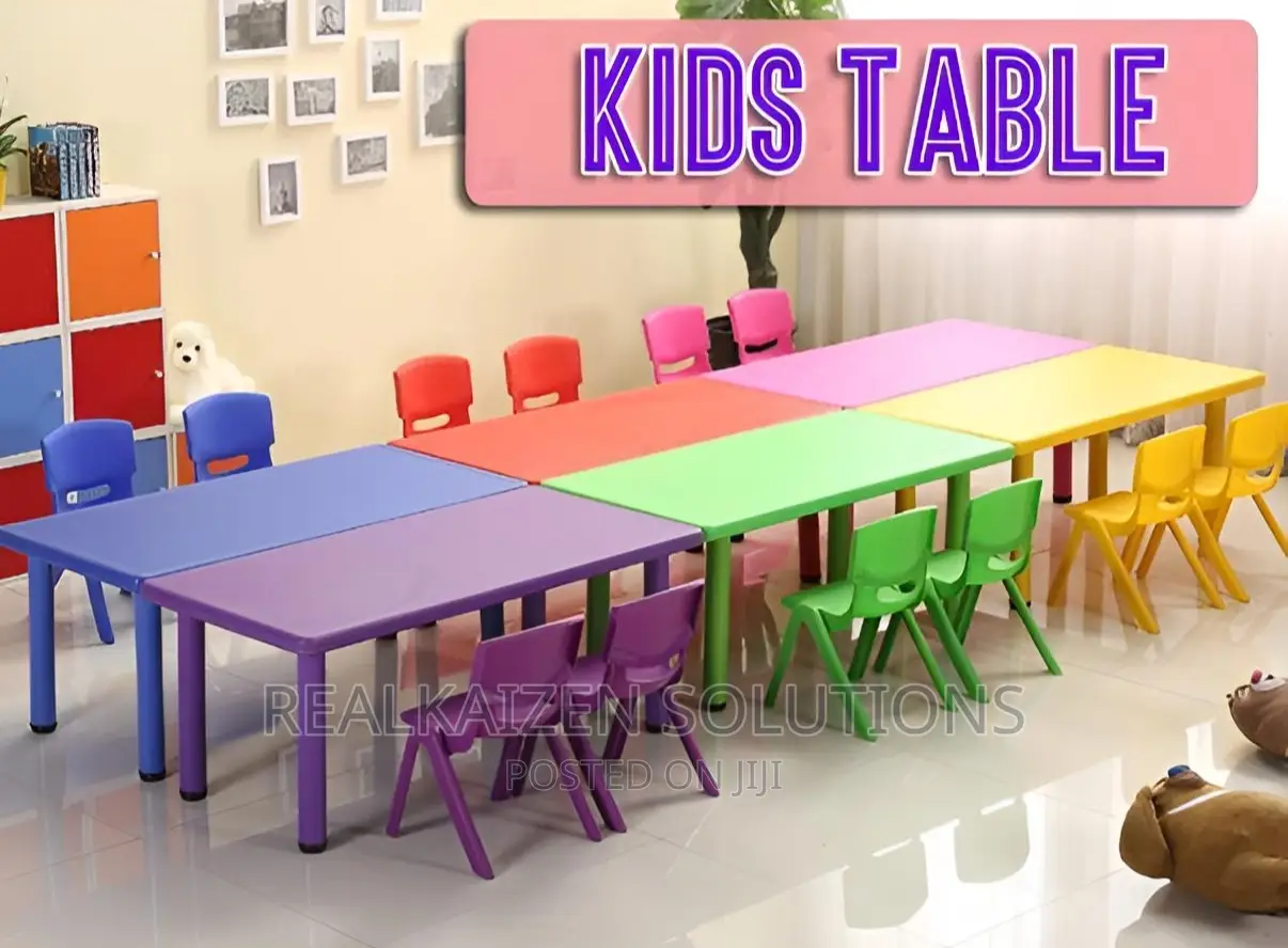 Rectangular Plastic Height Adjustable Activity Plastic Table