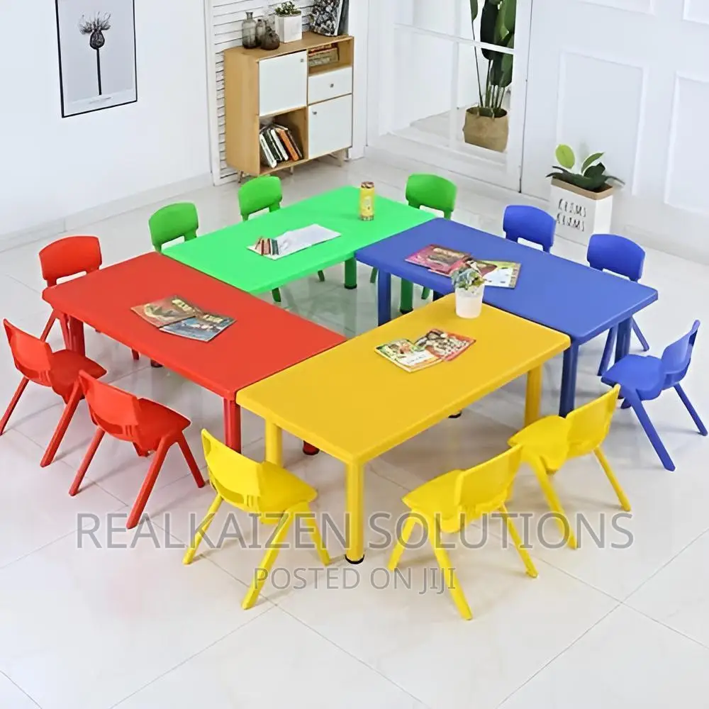 Rectangular Plastic Height Adjustable Activity Plastic Table