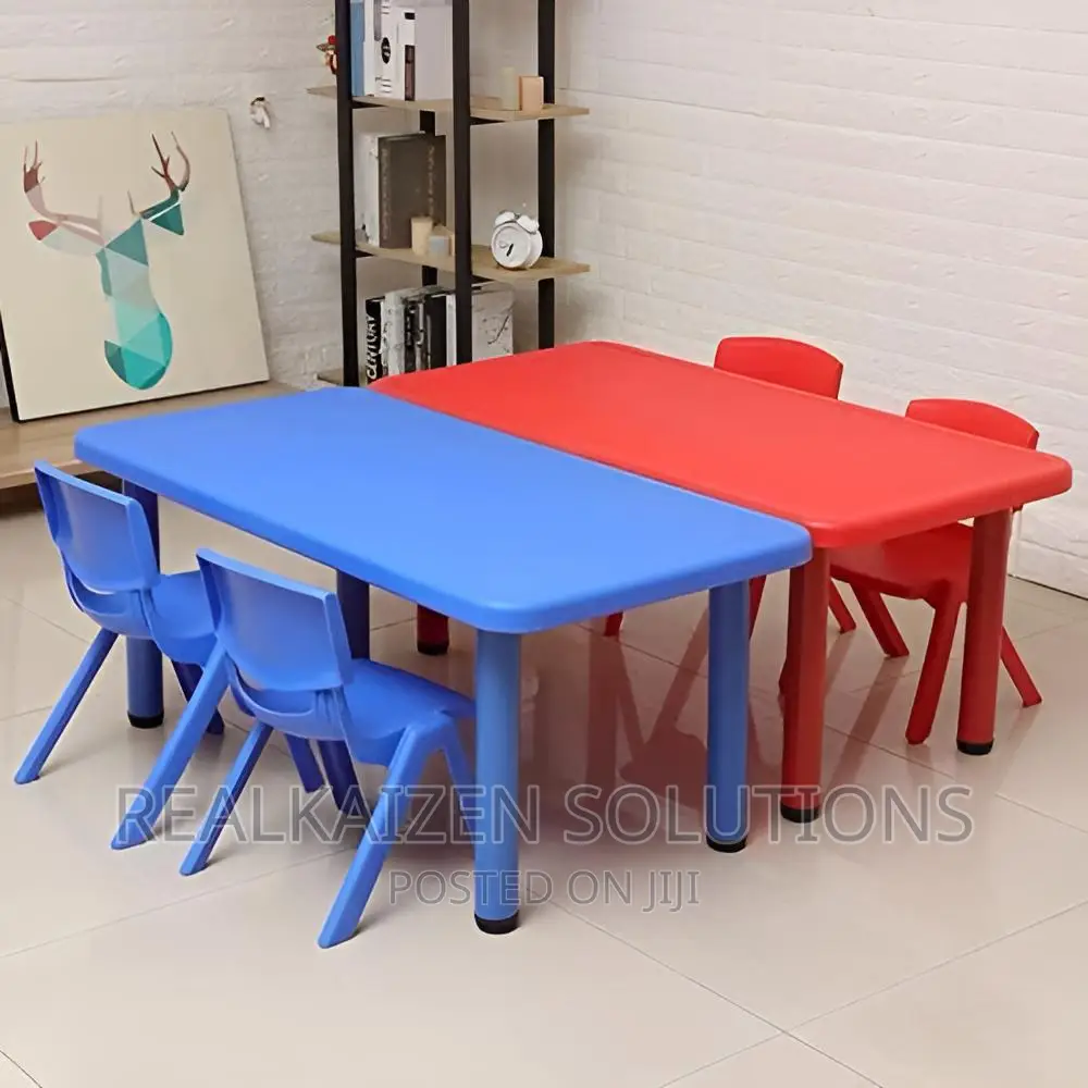 Rectangular Plastic Height Adjustable Activity Plastic Table