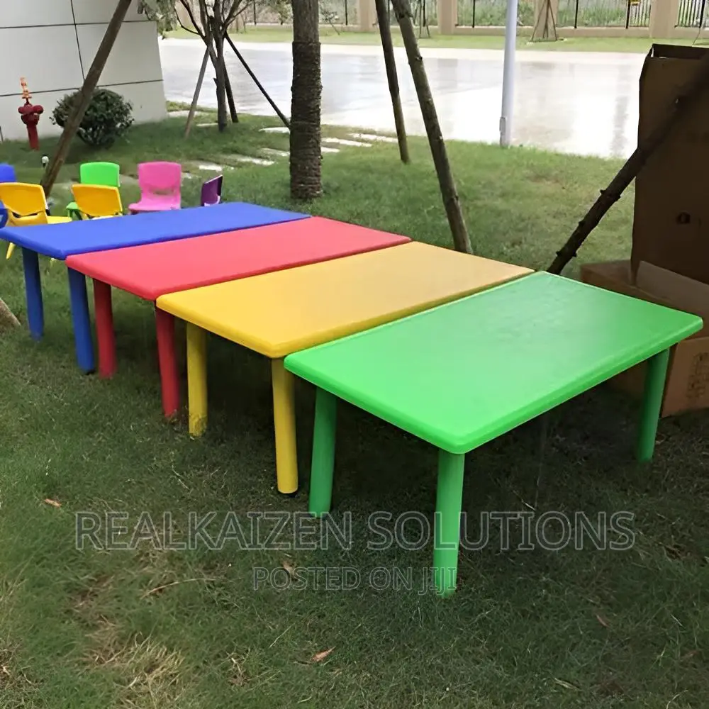 Rectangular Plastic Height Adjustable Activity Plastic Table