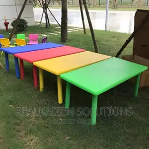 Rectangular Plastic Height Adjustable Activity Plastic Table