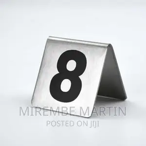 -10 Stainless Steel Table Number Plate for Restaurant Hotel