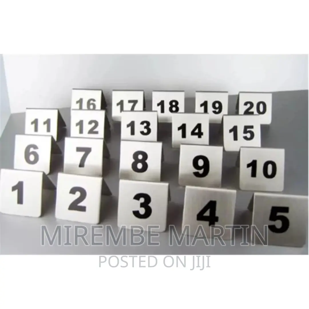 1-20 Stainless Steel Table Numbersfor Restaurant Hotel Bar