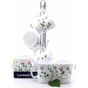 6 Pieces of Luminarc Flowered Tea Coffee Mug Cups