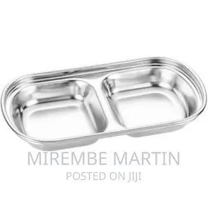 2 Compartment Salad Sauce Dish Food Dipping Seasoning Tray