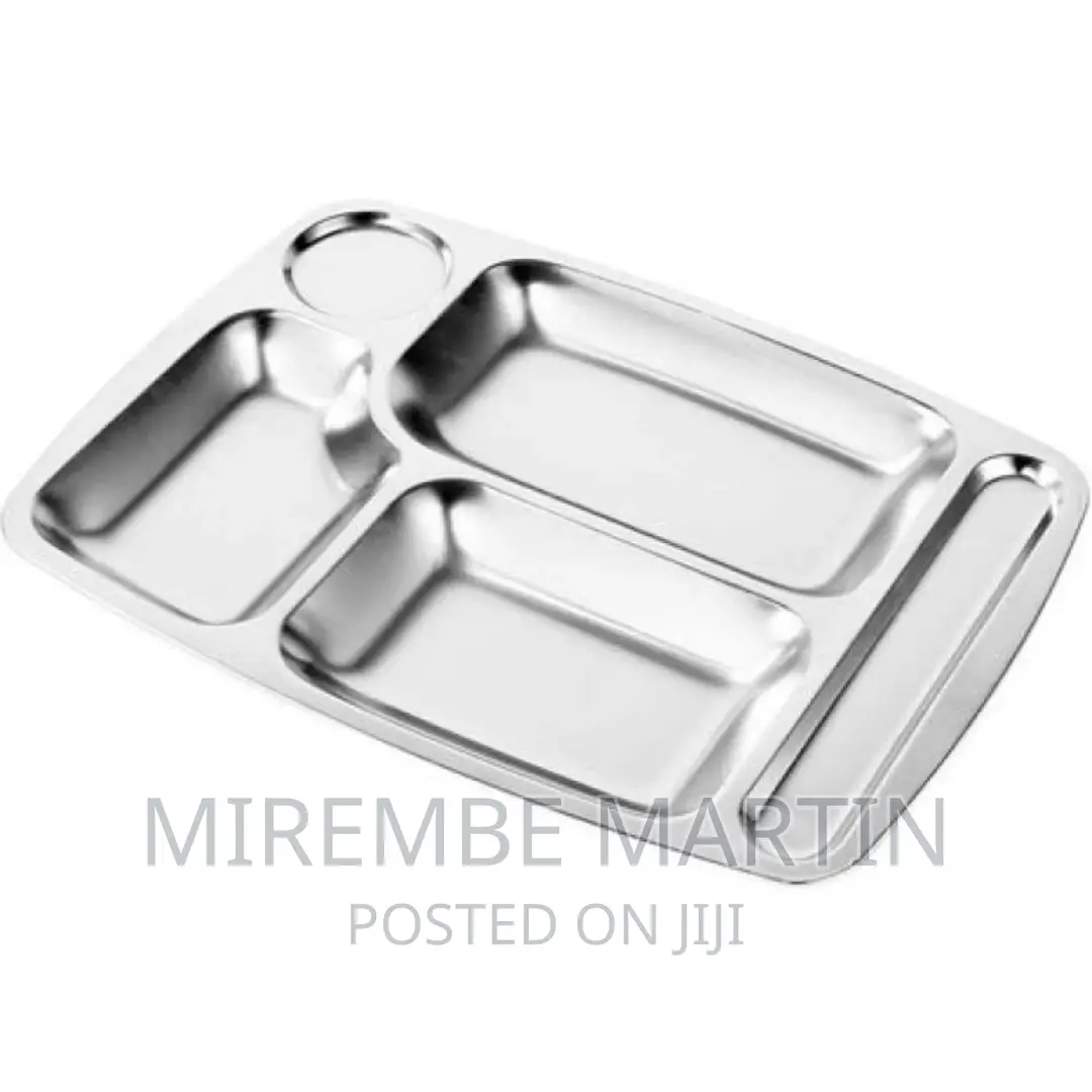 Stainless Steel Rectangle 5-in-1 Component Dinner Plate Tray