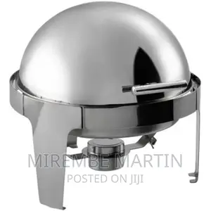 6.5L Stainless Steel Round Chafing Dish Roll Top Food Warmer