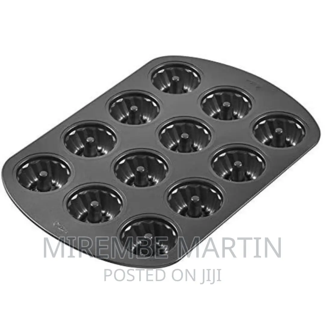 Non-Stick Mini Fluted Tube Pan, 12-Cavity, Steel Cake Pan