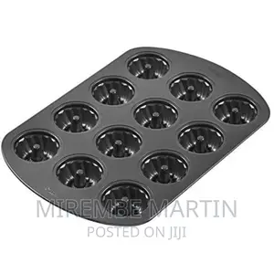 Non-Stick Mini Fluted Tube Pan, 12-Cavity, Steel Cake Pan