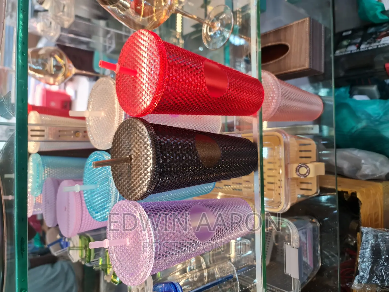Juice Tumblers With Straws 1000ml