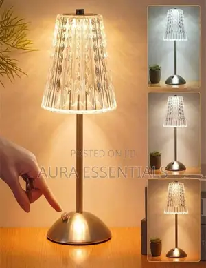 Golden Crystal Rechargeable Table Lamp