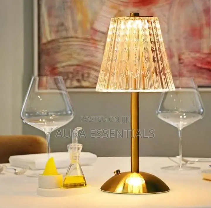 Golden Crystal Rechargeable Table Lamp