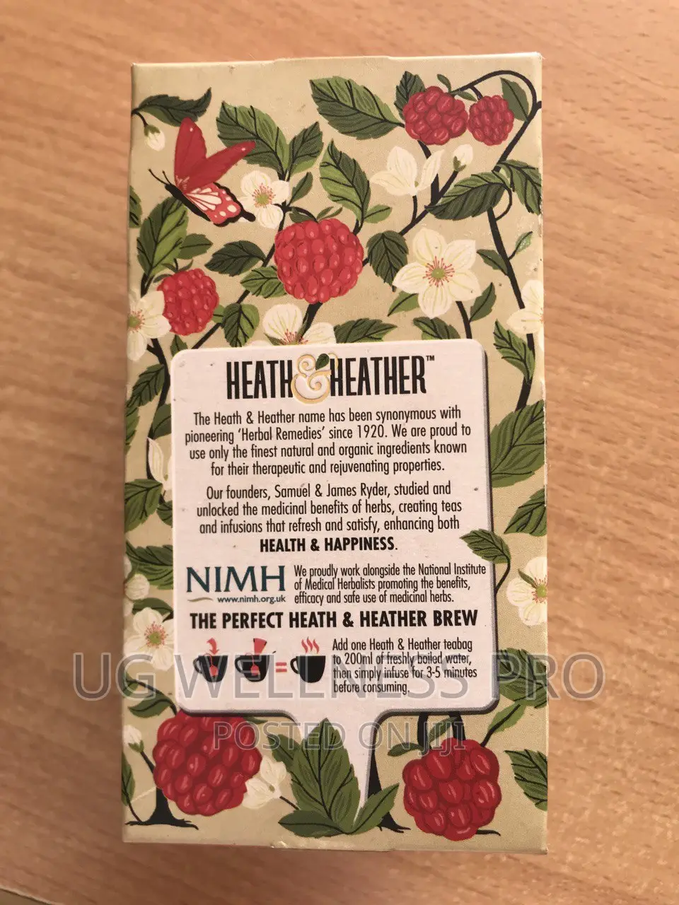 Organic Raspberry Leaf 20 Bag Heath and Heather