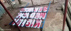 3d Sign on Metal Frame