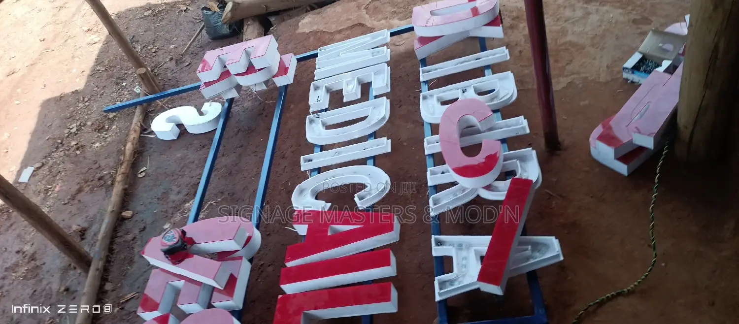 3d Sign on Metal Frame