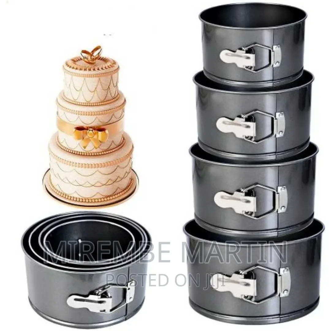 4 PCS Round Springform Tin Nonstick Cake Mould Bakeware Pan