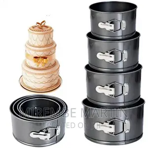 4 PCS Round Springform Tin Nonstick Cake Mould Bakeware Pan