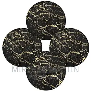 2 Sided 6PC Marble Design Round Placemats Dining Table Mats