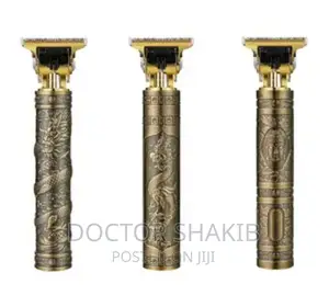 Rechargeable Golden Metal Hair Clipper Set