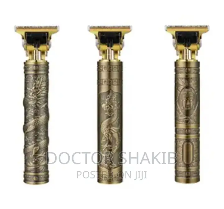 Rechargeable Golden Metal Hair Clipper Set