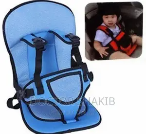Multicolor Adjustable Baby Car Cushion Seat With Safety Belt