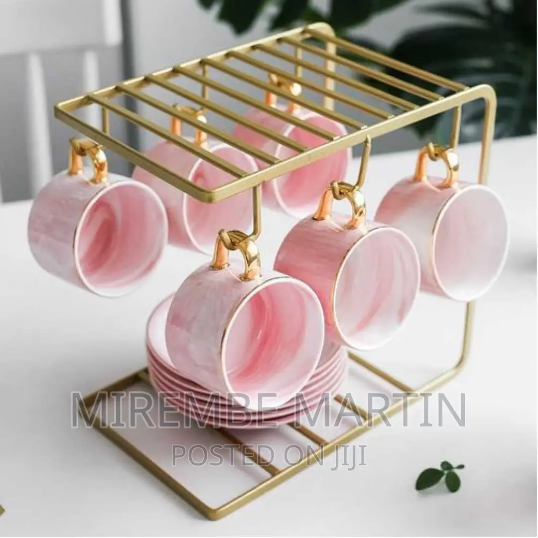 6tea Coffee Cups and Saucers Stand Rack