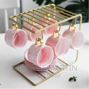 6tea Coffee Cups and Saucers Stand Rack