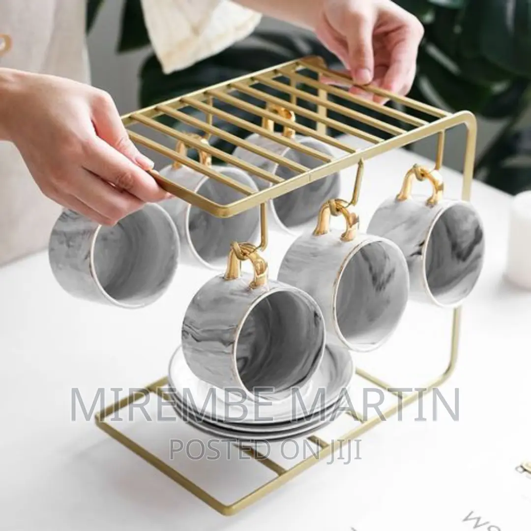 6tea Coffee Cups and Saucers Stand Rack