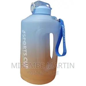 3.78L Time Marked Fitness Jug Outdoor Frosted Water Bottle,