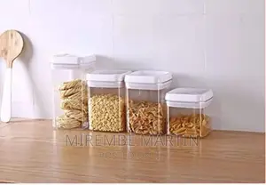 4pc Plastic Canisters With Vacuum Seal Lids