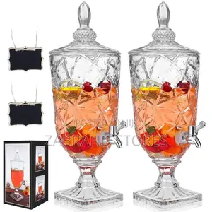 Glass Juice and Water Dispenser