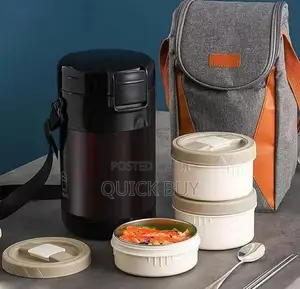 2.3litrs Stainless Steel Lunch Box With Insulated Lunch Bag
