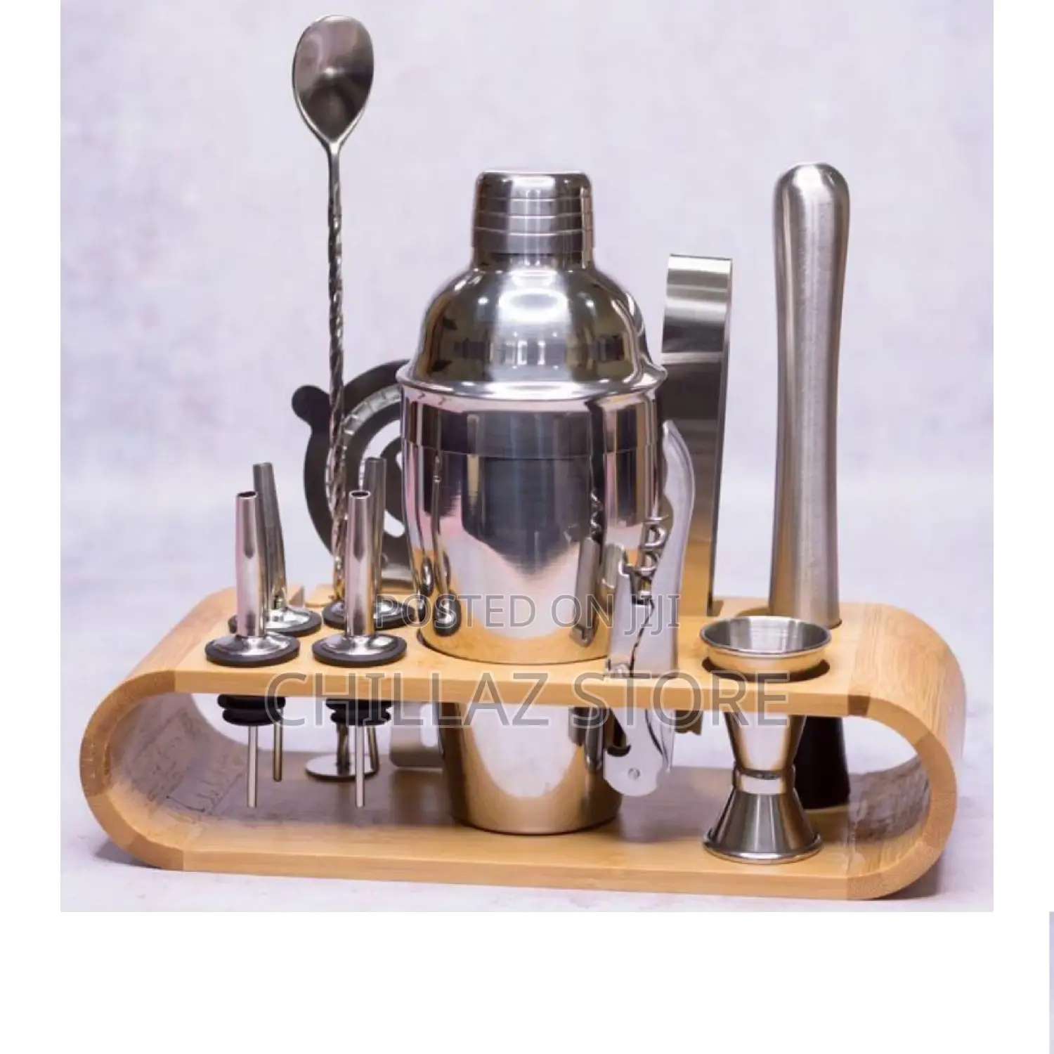 13 PCS Stainless Steel Cocktail Shaker Set.