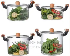2.5L Soup Steam Pot Cooking Saucepan Glass Ramen Bowls