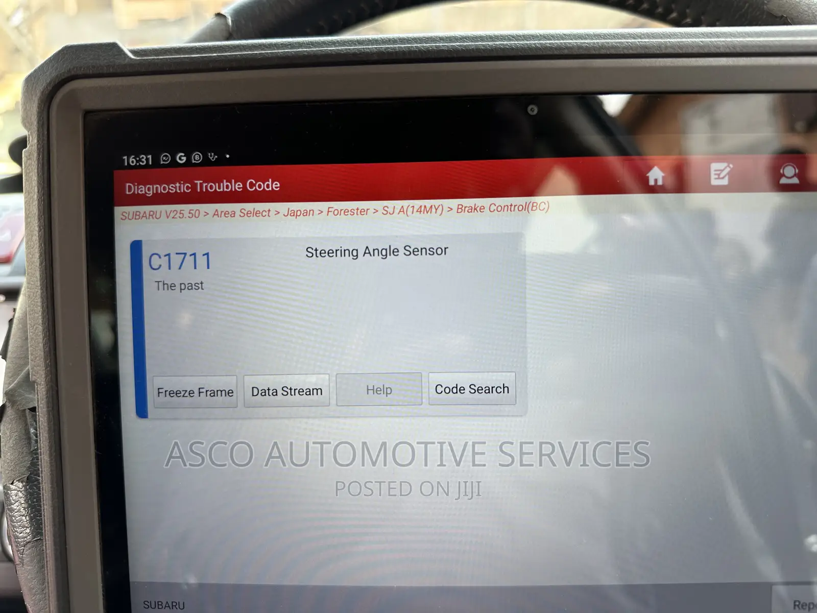 Steering Angle Sensor Calibration for Forester SJ#