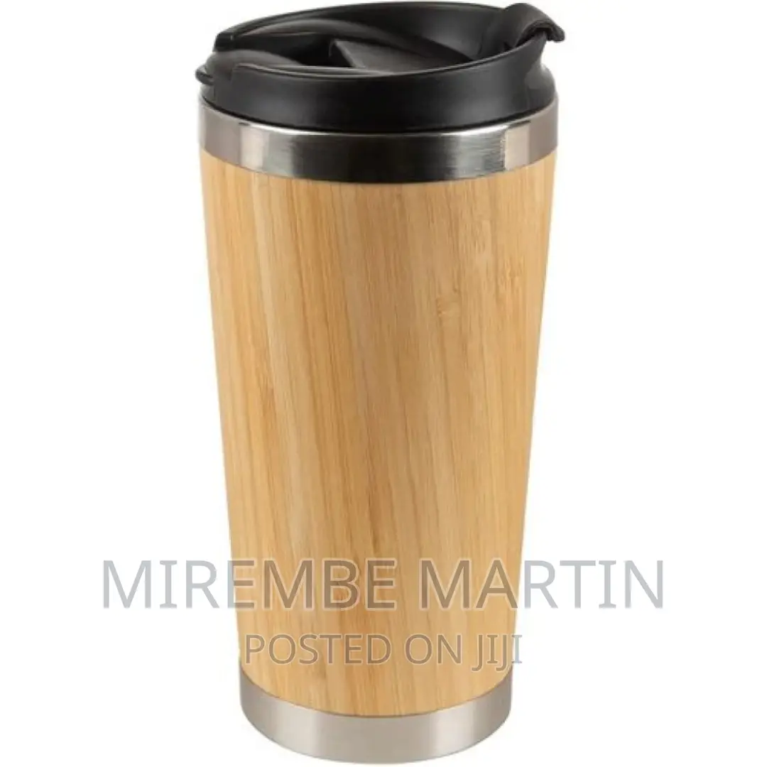 Stainless Steel Bamboo Travel Mug –