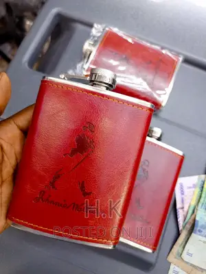 8oz(230mls) Stainless Steel Hip Flask Leather Wrapped