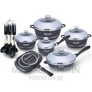Cookware Set With a Grill Pan Frying Pan