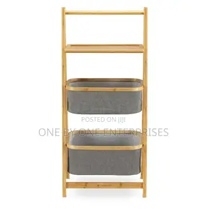 Bamboo Shelf Laundry Baskets