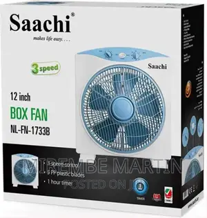 Saachi Box Fan With 3 Speed Control