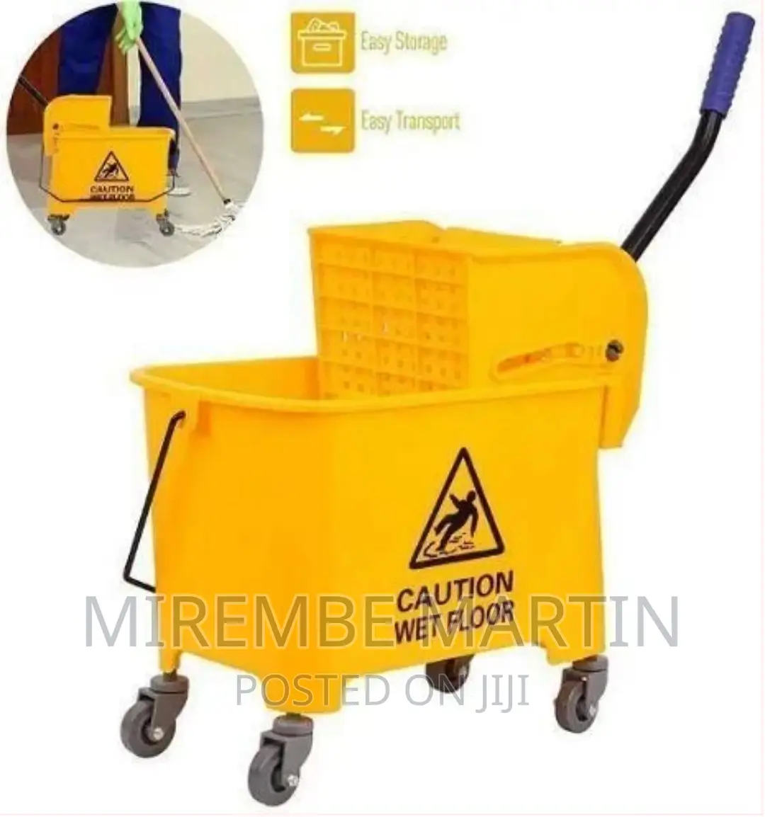 Mop Bucket Side Press Wringer Cleaning Commercial Mop Bucket