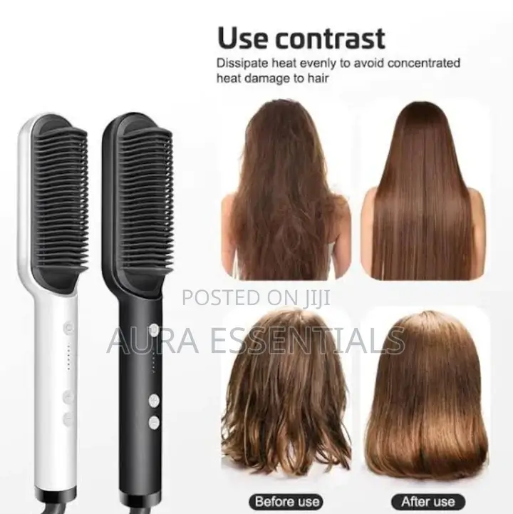 Temperature Control Hair Straightener Comb
