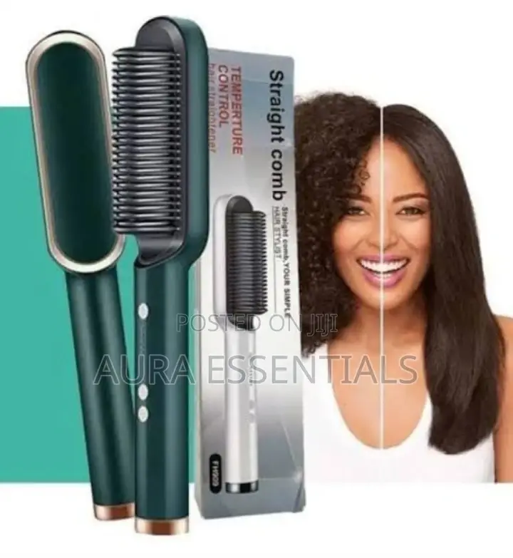 Temperature Control Hair Straightener Comb