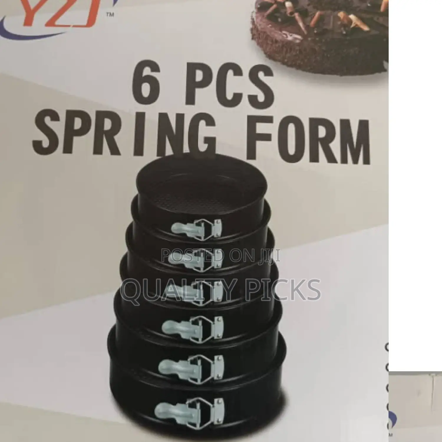 Black 6 PCS Cake Baking Molds