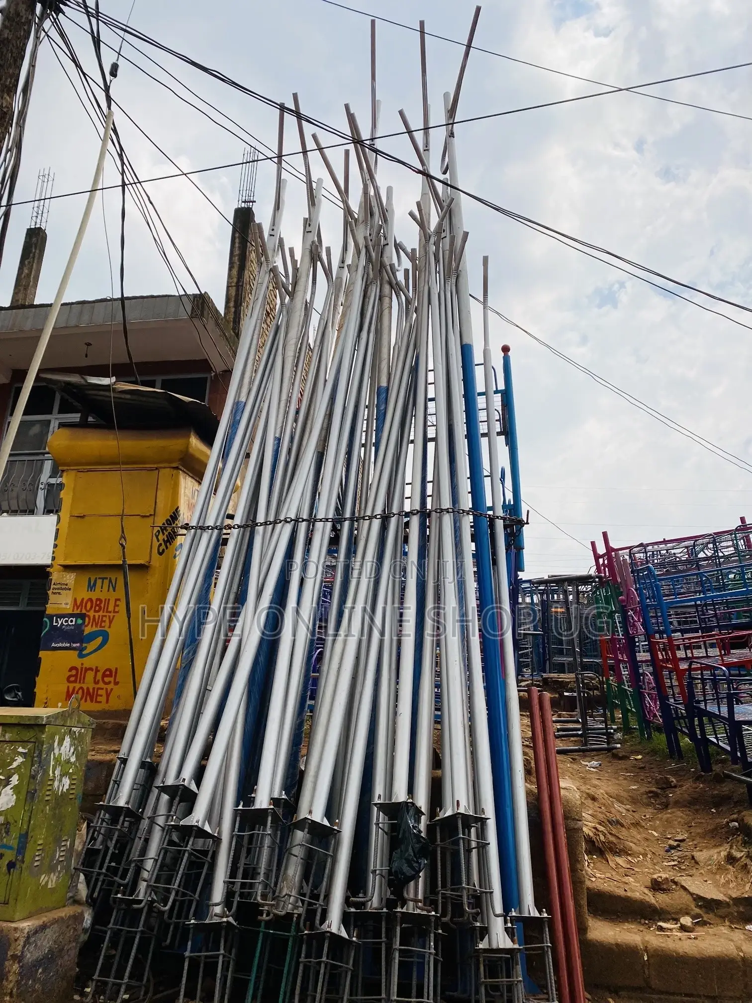 Standing Solar Poles